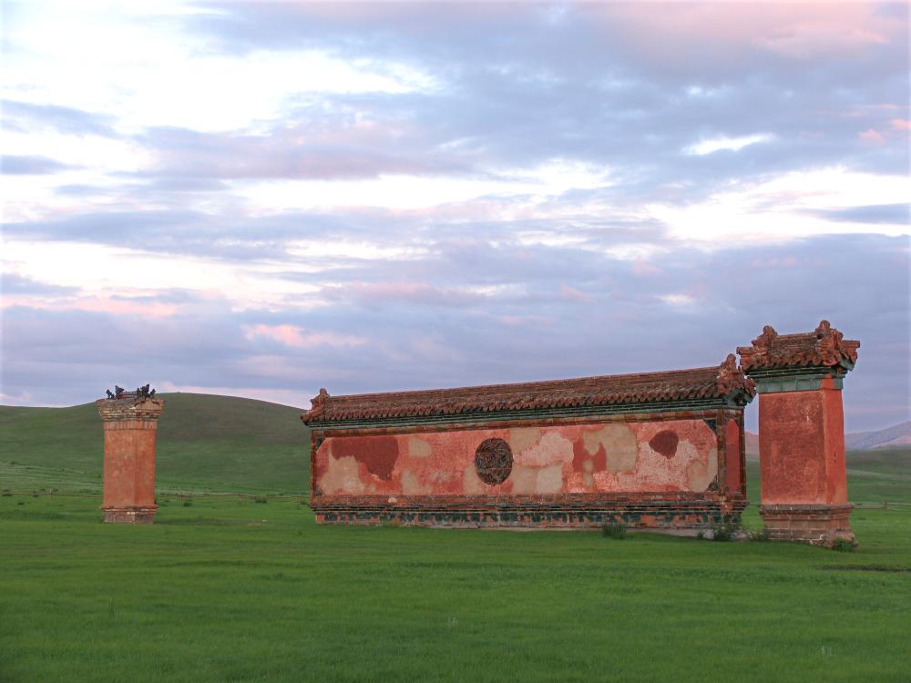 Yampai (a wall) before south gate at the Amarbayasgalant Monastery in Selenge